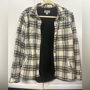 Carhartt Women's Rugged Flex Relaxed Fit Flannel Fleece-Lined Plaid Shirt